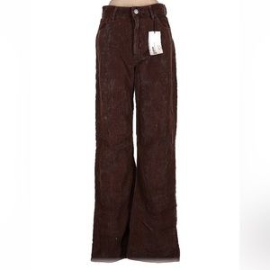 Zara High Waist Brown flare leg Cords, Size 10